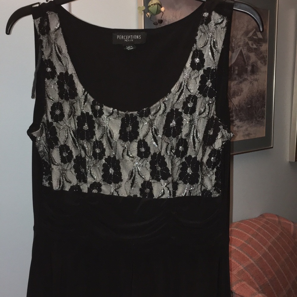 ✨🌙✨ Elegant Silver And Black Dress ✨🌙✨